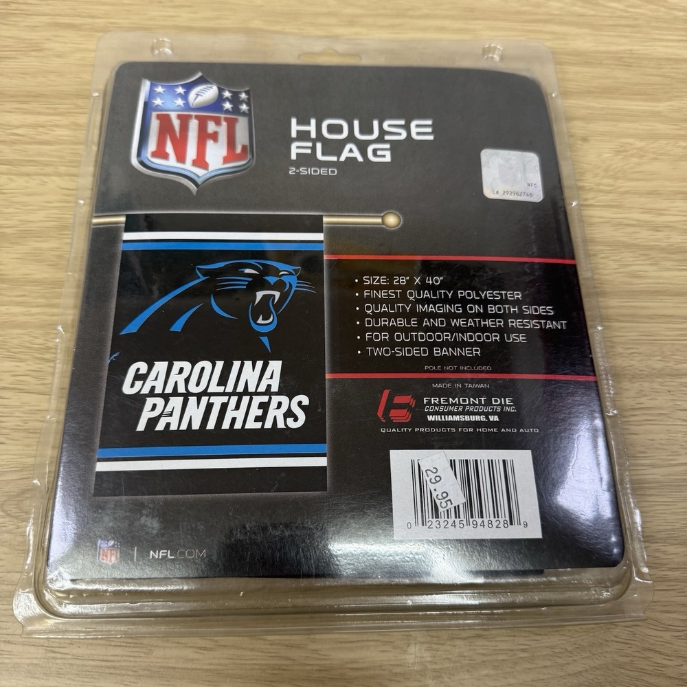 NEW Carolina Panthers Banner 28x40 House Flag Style 2‎ Sided Fremont Die
